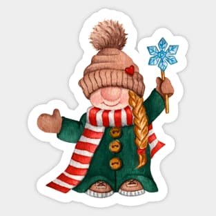 hangin with my preschool gnomies, christmas gnomes Sticker